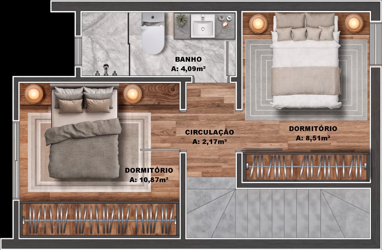 Venda de sobrados duplex em construção em Caxias do Sul, bairro Bela Vista