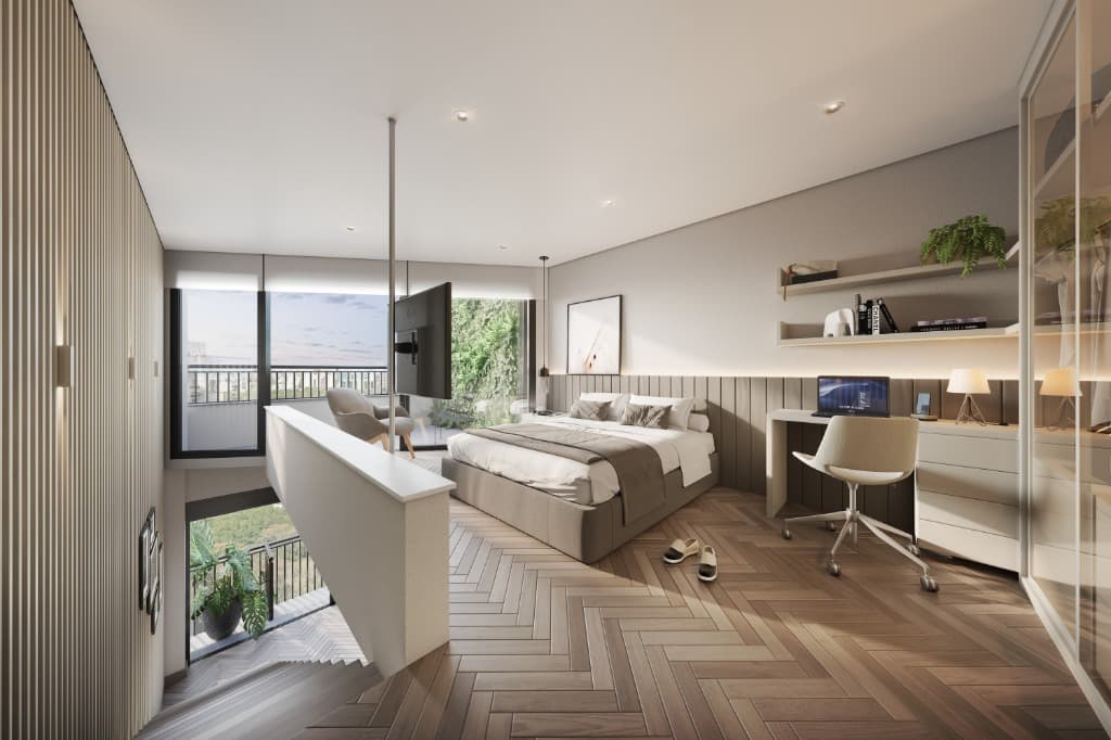 Apartamento com 1 dormitório em frente ao Parcão